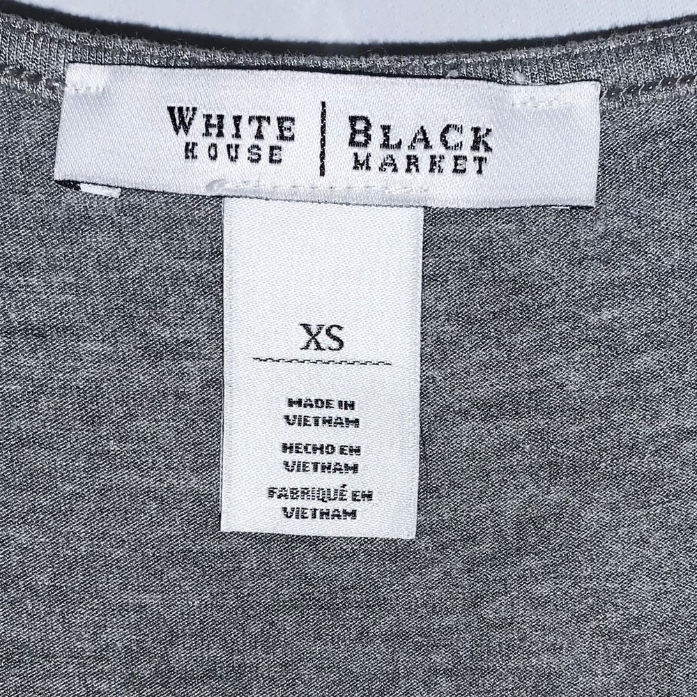 White House Black Market Gray Tee Shirt - Picture 6 of 7